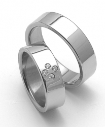 Snubní prsteny z chirurgické oceli SRZ6054