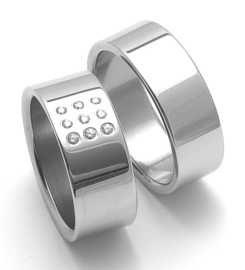 Snubní prsteny z chirurgické oceli SRZ8001