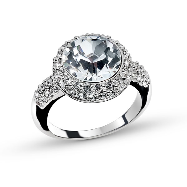 zásnáubní prsten Oliver Weber s dominantním krystalem Swarovski